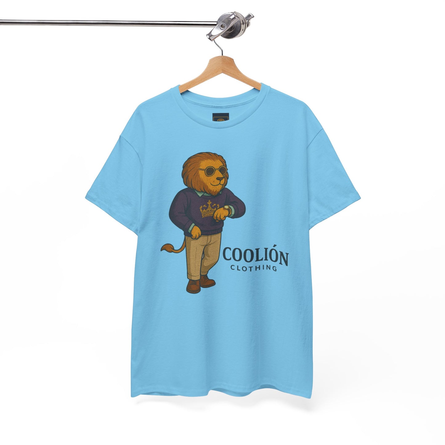 Coolión Clothing Time is Money Graphic Tee for Unisex, Casual Wear, Gift for Lion Lovers, Summer Outfit, Birthday Present, Streetwear Style
