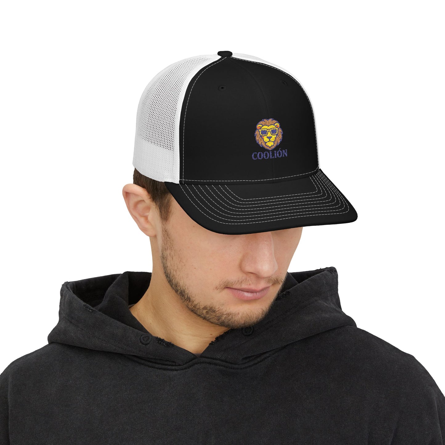 Cool Lion Snapback Trucker Cap - Stylish Embroidered Hat for Outdoor Fun, Festivals, Gifts, Casual Wear, and Everyday Style