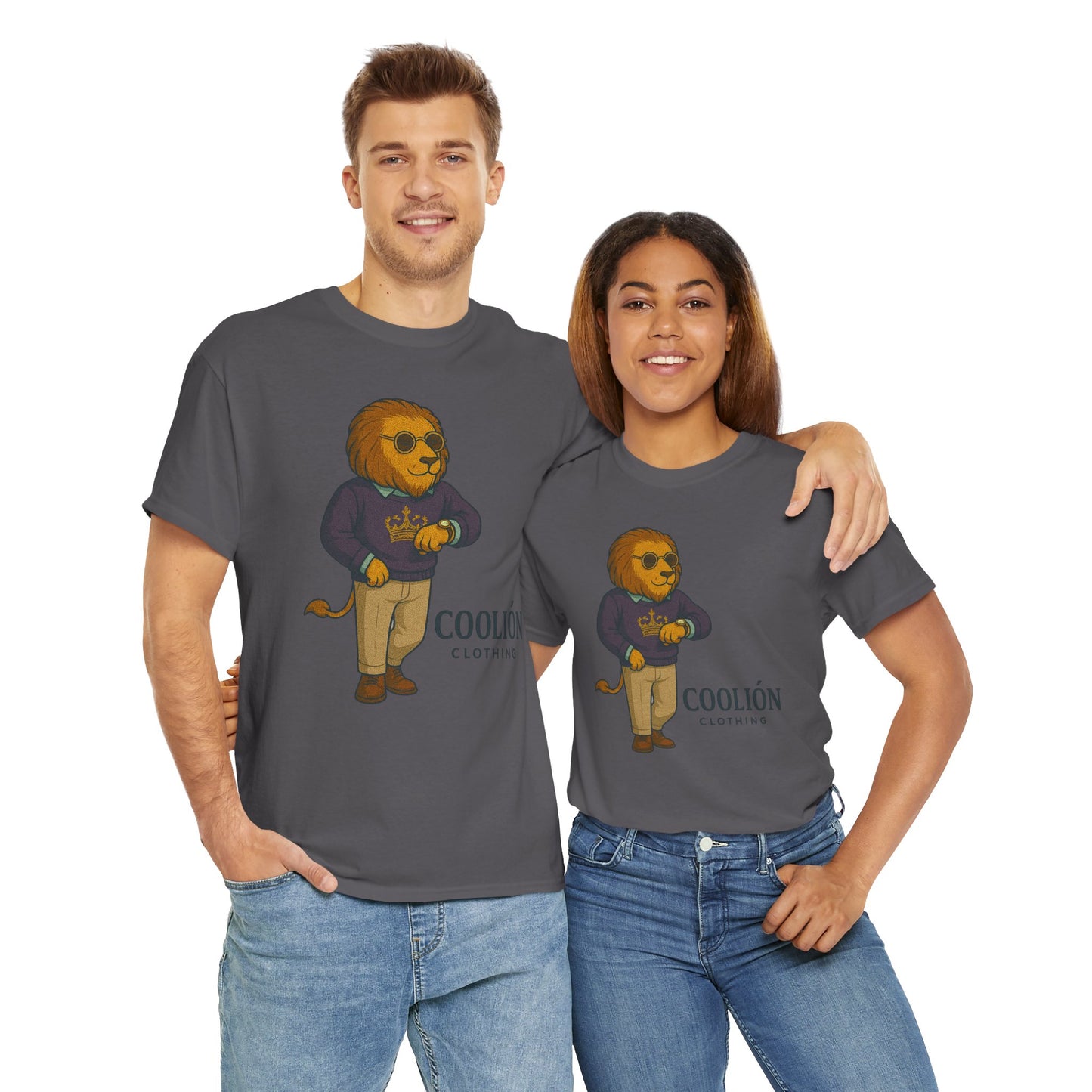 Coolión Clothing Time is Money Graphic Tee for Unisex, Casual Wear, Gift for Lion Lovers, Summer Outfit, Birthday Present, Streetwear Style