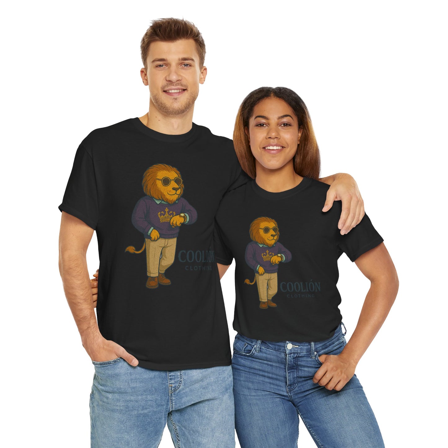 Coolión Clothing Time is Money Graphic Tee for Unisex, Casual Wear, Gift for Lion Lovers, Summer Outfit, Birthday Present, Streetwear Style