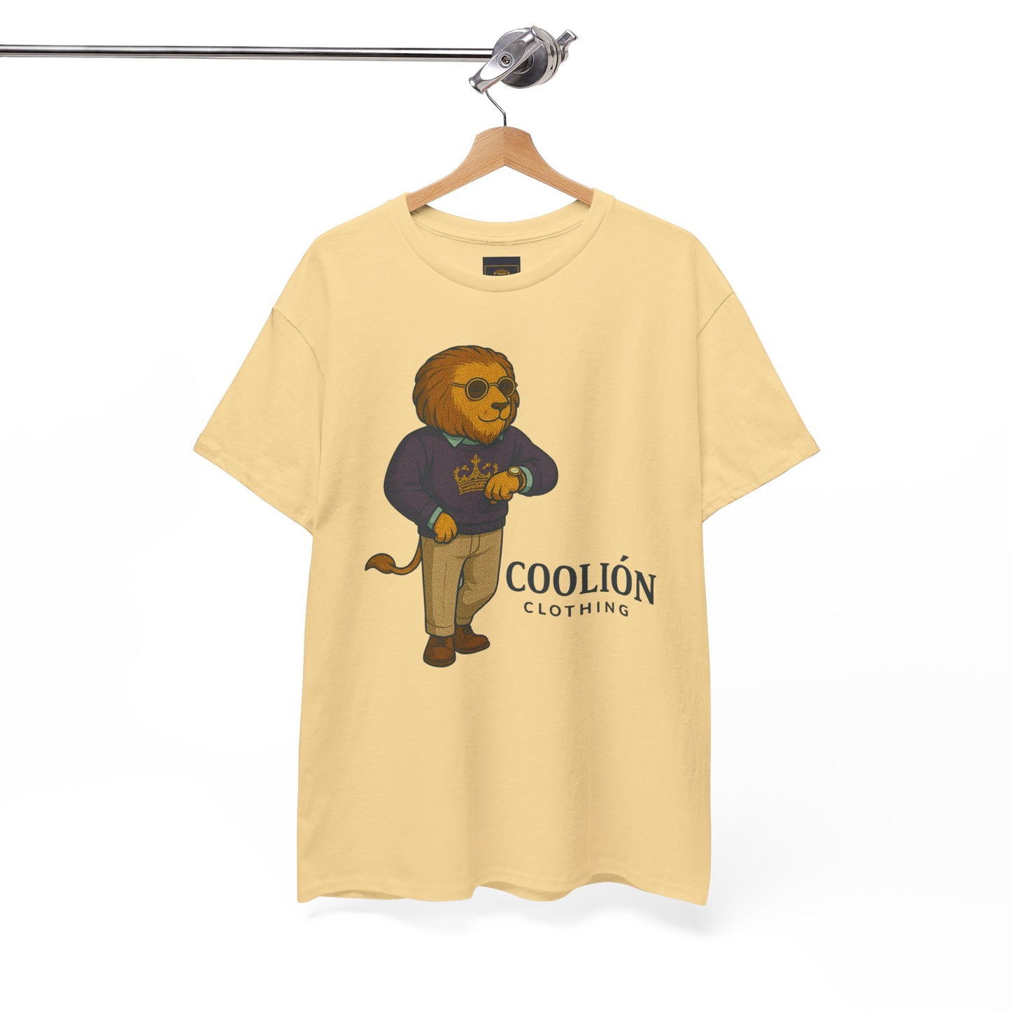 Coolión Clothing Time is Money Graphic Tee for Unisex, Casual Wear, Gift for Lion Lovers, Summer Outfit, Birthday Present, Streetwear Style