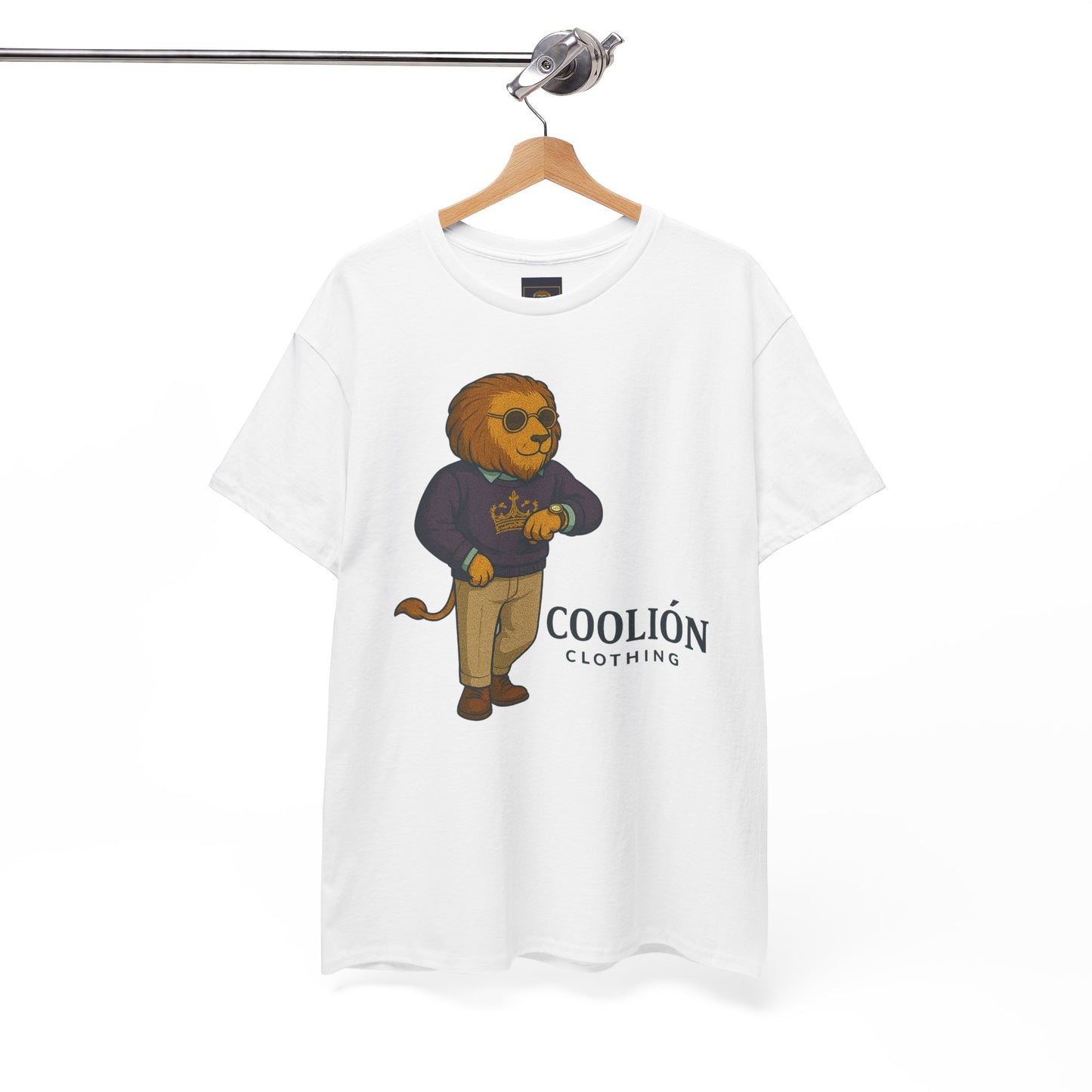 Coolión Clothing Time is Money Graphic Tee for Unisex, Casual Wear, Gift for Lion Lovers, Summer Outfit, Birthday Present, Streetwear Style
