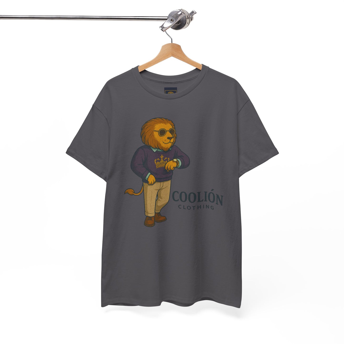 Coolión Clothing Time is Money Graphic Tee for Unisex, Casual Wear, Gift for Lion Lovers, Summer Outfit, Birthday Present, Streetwear Style